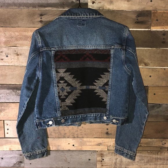 Jackets & Blazers - Jean jacket with custom western print back